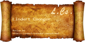 Lindert Csongor névjegykártya
