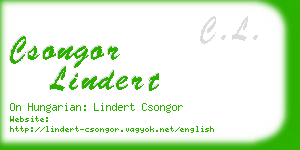 csongor lindert business card